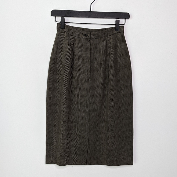 Giorgio Armani Gruppo GFT Wool Pencil Skirt - Picture 4 of 10